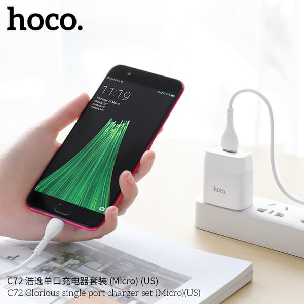 Hoco C72 Haoyi enkeltport oplader egnet til Android uni