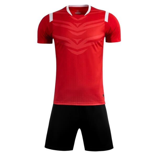 Barn Herr Survetement Fotbollströja Jersey Set Pojkar Fotbollströjor Set Sportkläder Träningsdräkt Anpassad Tryck Nummer Namn Logo 8631 Red Asian Size 2XL