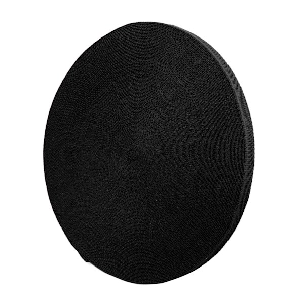 Vävband 50 meter 1 tum bred 0,08 tum tjock ren färg elastisk medeltung vävband för hantverk DIY reparation svart 1 tum bred 0,08 tum tjock