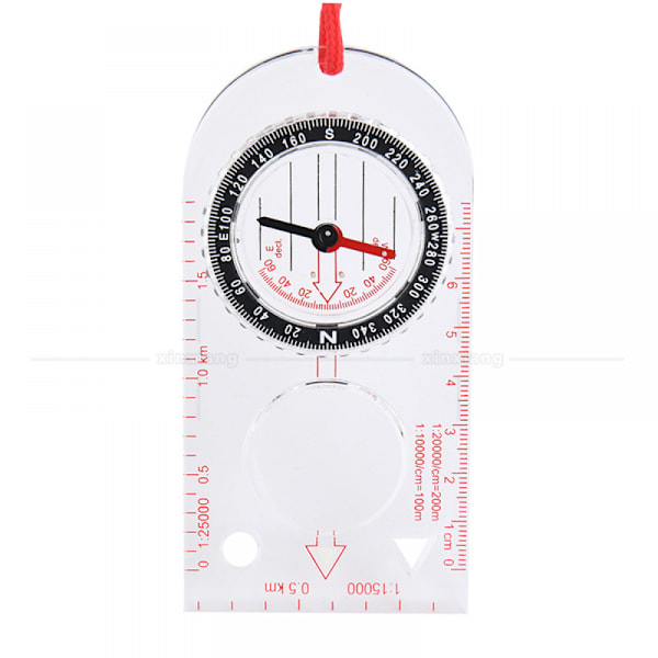 Professionell orienteringscamping scouter basplatta karta magnifier