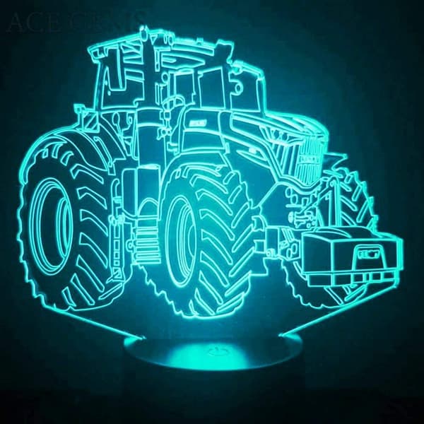 3D Traktor Lastbil bil Natlampe Illusion LED 7 Farver C