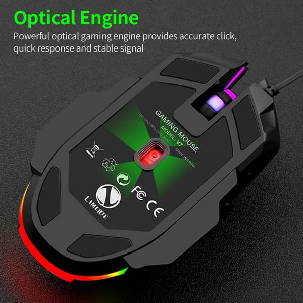 USB Kablet Mus 3 Knapper Ergonomisk Kontor Gaming Mus 4-Lev