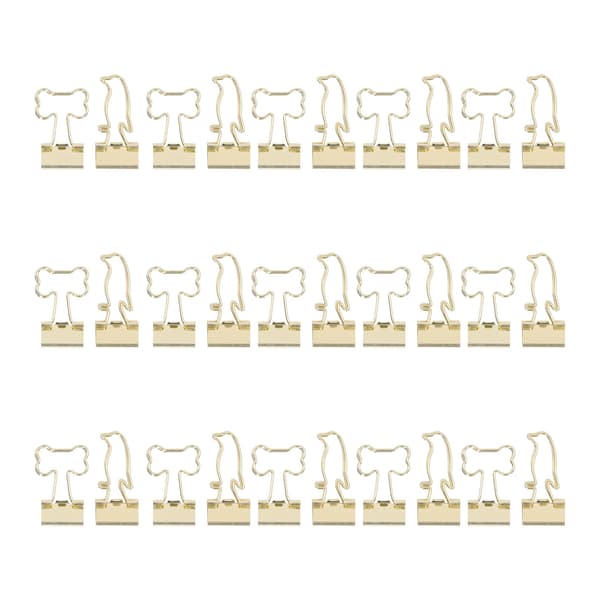 30 stk. Mini Binder Clips Multipurpose Innovative Metal Strong Clamping Force Paper Binder Clips for Home Office