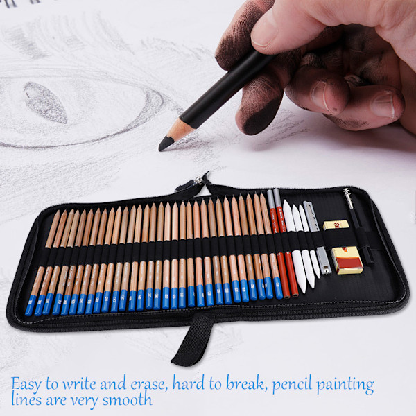 Scholine Skiss Penna Suddgum Kol Penna Ritning Konst Material Set