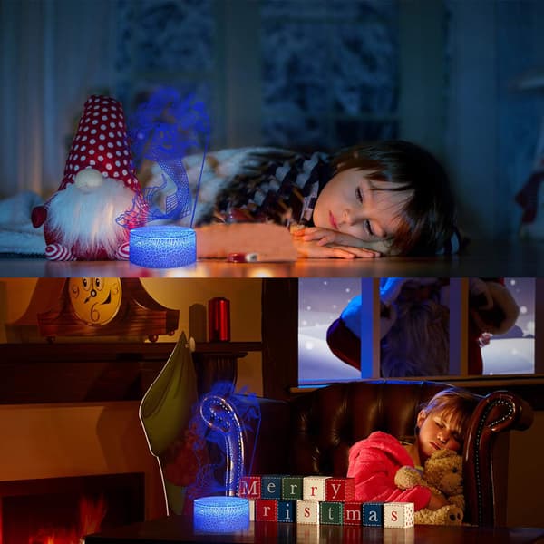 3D Illusion Havfrue Natlampe 16 Farveskift Touch W