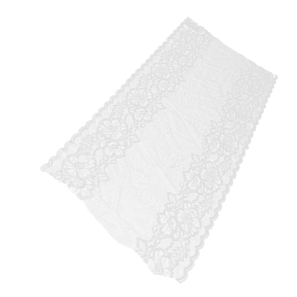 Spetskant 10 meter 23cm/9.1in bred hudvänlig broderad blommigt band för hantverksprojekt Vit