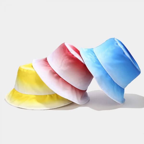 Hink med Tie Dye vändbar fiskare sommar strand solhatt Black
