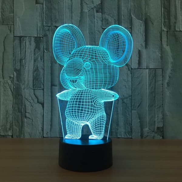 3D Koala Natlampe Dyrelampe Touch Switch Bord Skrivebord Opt