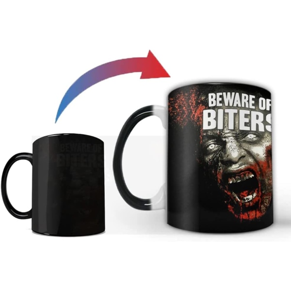 Walknig Dead Horror Zombie kaffemugg-värmekänslig färgförändrande kaffemugg (