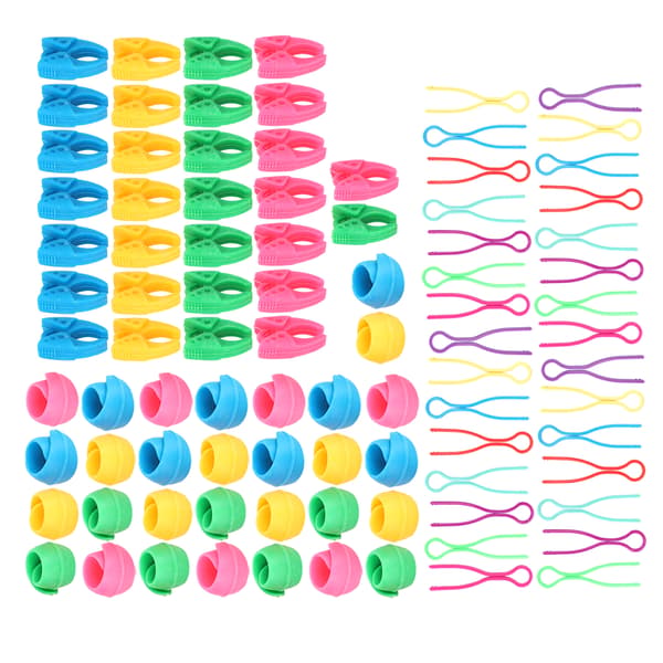 90 stk. Spolespender Bobbin Thread Buddies Silikonklemmer Fikseringsklips Plast Sytilbehør