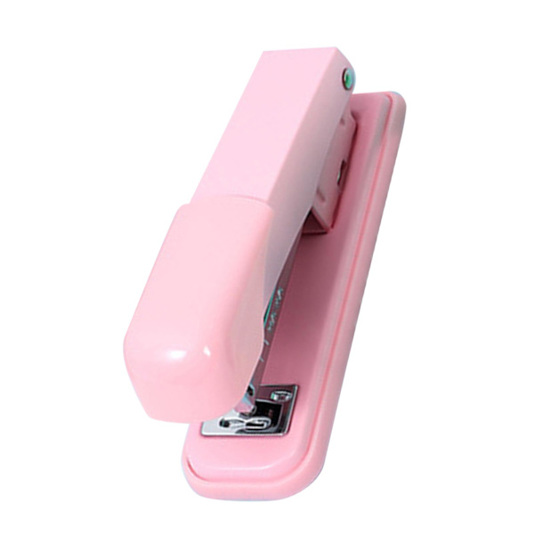 Kontorshäftapparat för 24/6 26/6 60 mm djup Ergonomisk ansträngningslös skrivbordsstapler för studentlärare Roseate