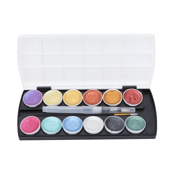 Akvarellmaling Solid 12 farger bærbar pigment kunstsett for maleri Graffit Design