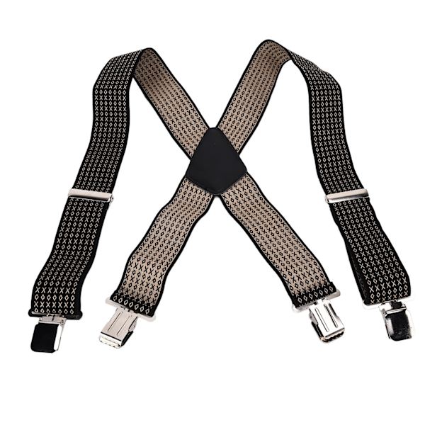X-formade hängslen Elastiska justerbara Holdup-hängslen med kraftiga klämmor för herrkläder Byxor Shorts
