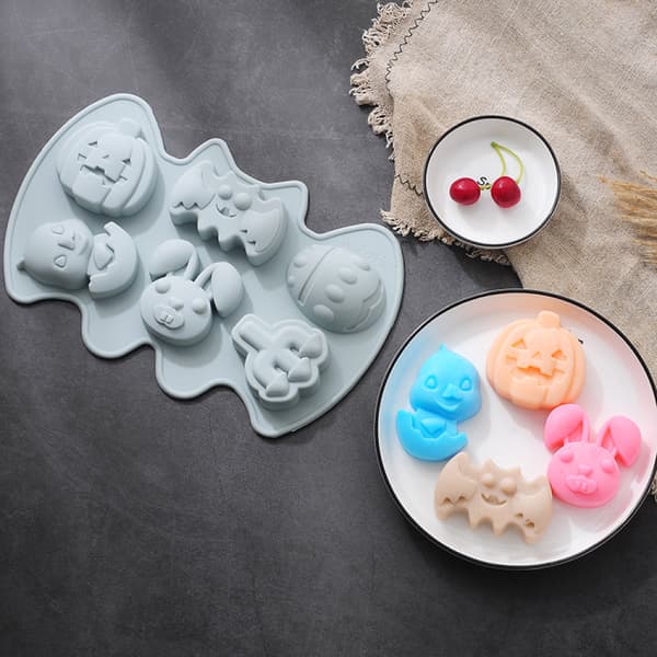 6-Huls Flagermusformet Halloween Græskar Silikoneform DIY Bagning