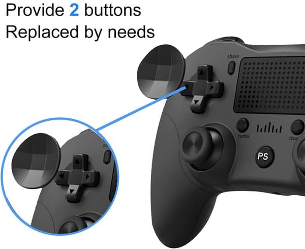 Trådløs BT Gamepad Spilcontroller Touchpad Ergonomisk Joyst White