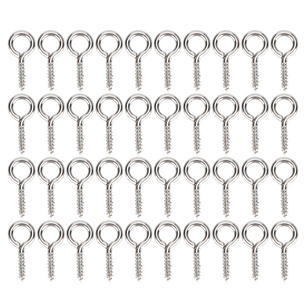 200 stk. Perleskrueøye Pin anheng tilkoblingsskrue Spike DIY Making Jewelry Accessorysilver