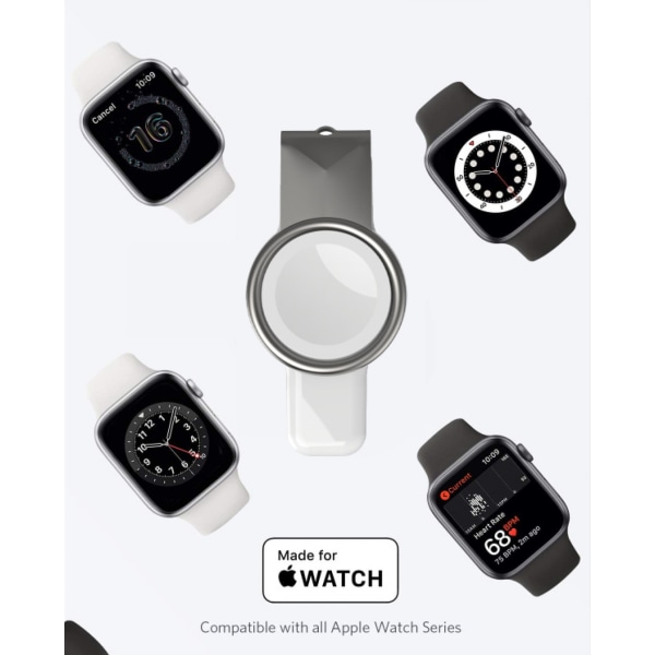 Bärbar laddare för Apple Watch, iWatch-laddare USB C&USB