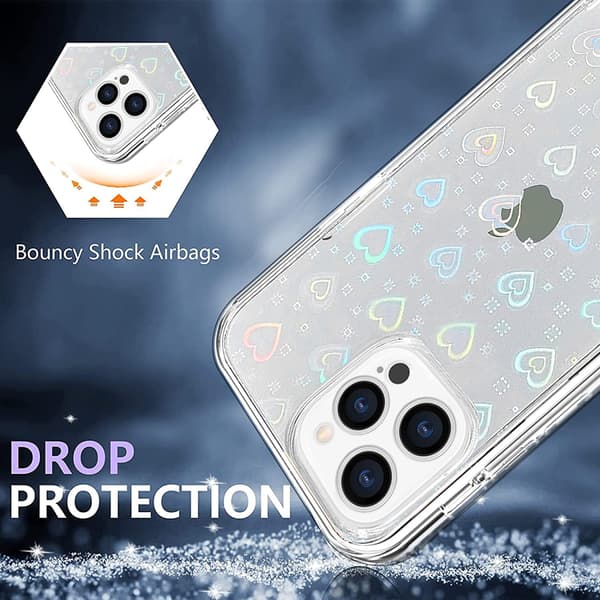 Kompatibel med iPhone 13 Pro Cover (2021) 6,1 tommer Laser Bl