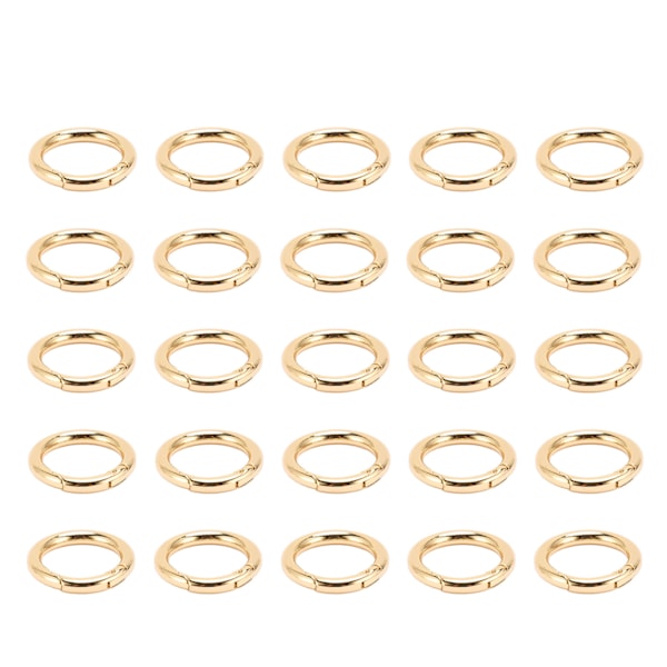 20 stk. fjederlåsringe - Moderne, elegante og innovative DIY kobberfjederlåsringe til halskæder, armbånd, ankelkæder og øreringe - Guld
