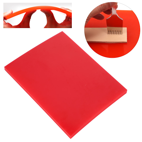 Lærskjærebrett DIY Håndlaget Hakket Plate Støtdempende Pude 200 x 150 x 9mm
