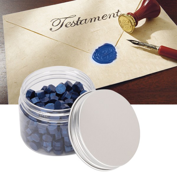 200 stk. forsegling af voks oktagon forsegling perlemorfar dragt flaskeemballage til konvolutter dokumenter bryllupsinvitation Sea Blue