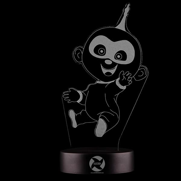 3D Optisk Illusions Natlampe - 7 LED Farveskiftende Lampe