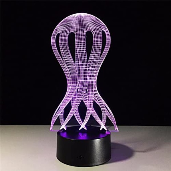 Manet Nattlampa 3D Ljusprojektionsfärg Föränderlig Ho