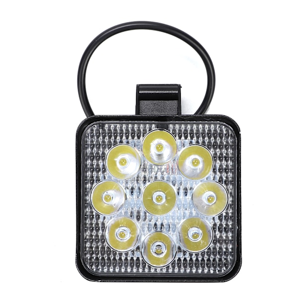 27W 9LED Kvadratisk Mini Arbeidslys Ekstra Lampe Bil Motorsykkel Modifikasjon Frontlys Svart