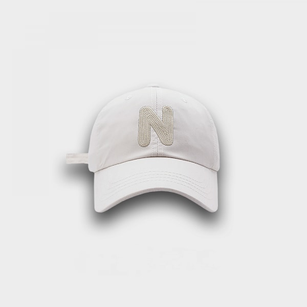 Hatt Brev Broderad Justerbar Baseballkeps White