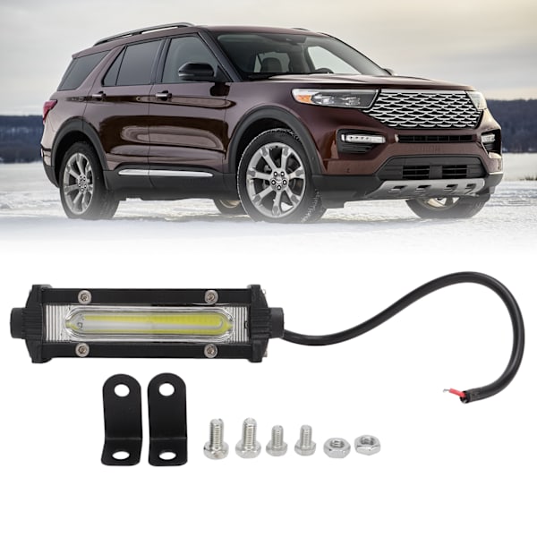Bilkjørelys 18W Enkelt Rekke LED Lyslist 6000K Offroad Lys Universal for Lastebil ATV SUV