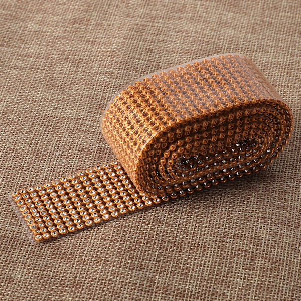 3mm DIY 10 rader imitation diamantnät omslag rulle kristall strass band dekor (#01)