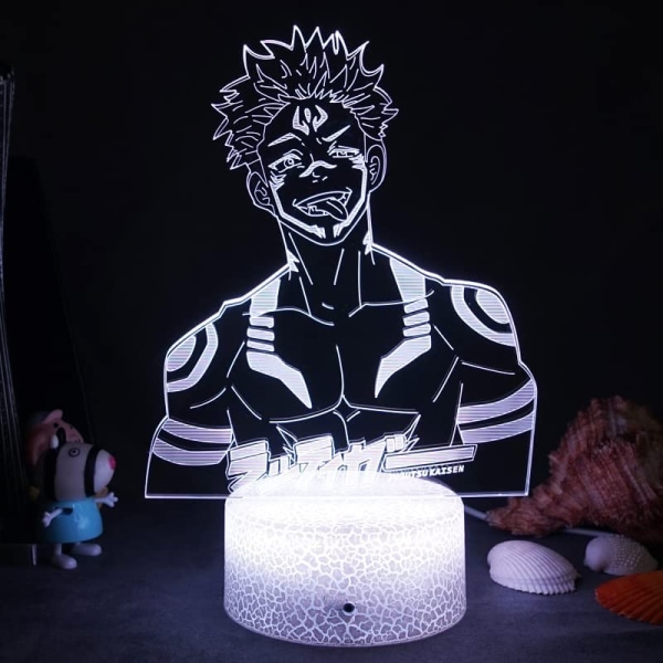 Jujutsu Kaisen Gojo 3D Illusion Night Light Lamp Smart Touch