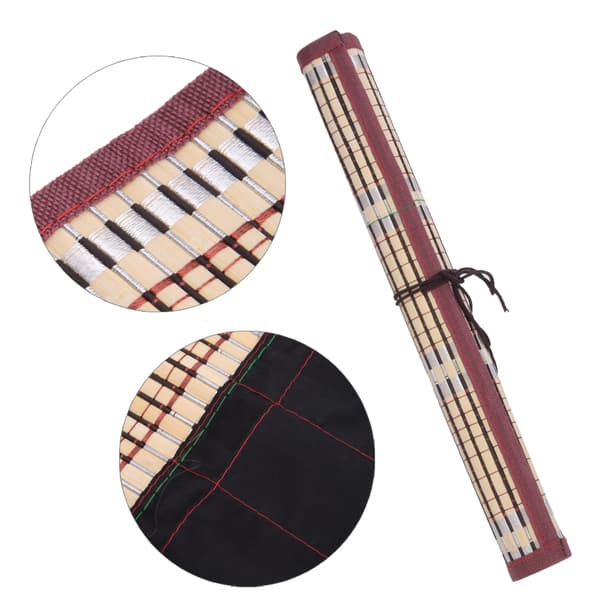 Målarpensel Bambu Rullväska Kalligrafi Pen Case Gardin Pack Konstmaterial