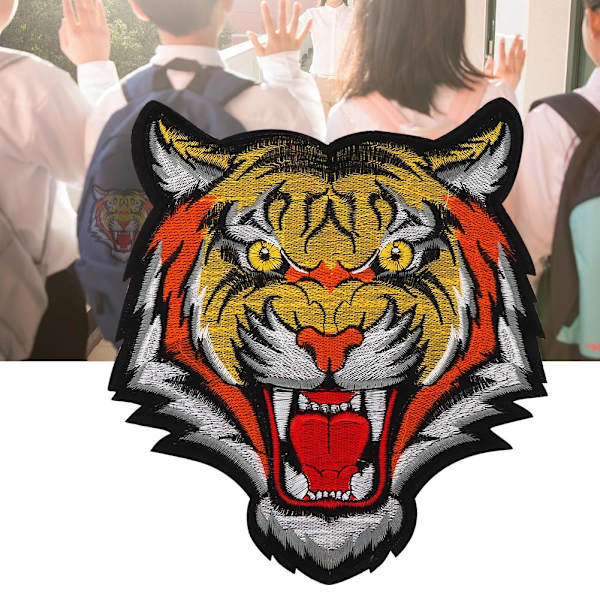 Tigerhode brodert lapp klut klistremerke applikasjon klær tilbehør (vist som bilde)