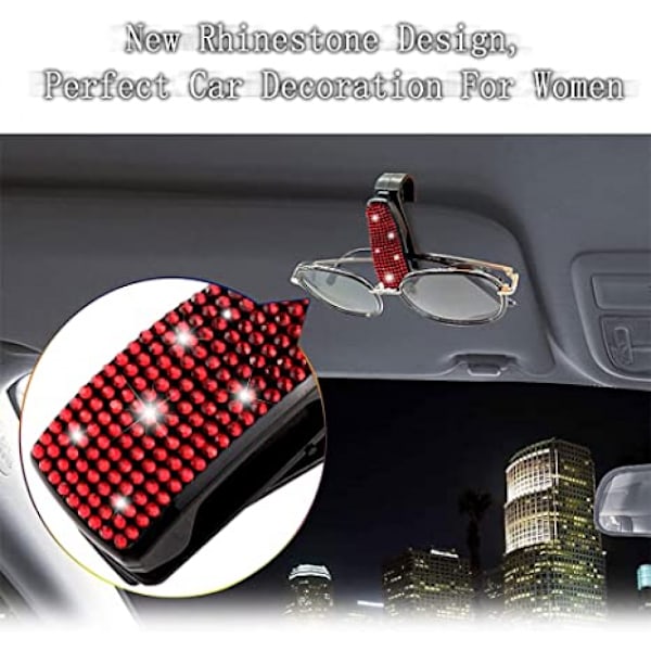 Glitter Sparkle Bling Solglasögon Clip för Bilsolskydd-Visor O