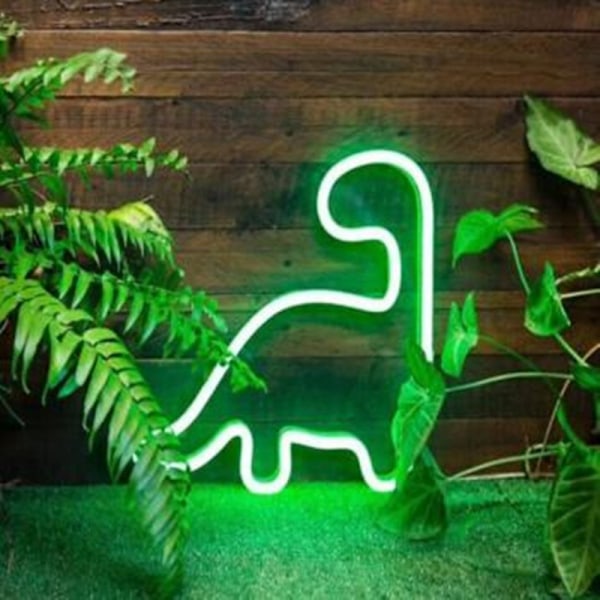 Dinosaurie Neon Skylt Nattlampa B