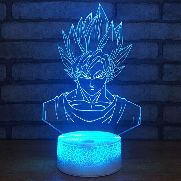 3D LED Tegneseriefigur Optisk Illusjon Sensor Nattlys