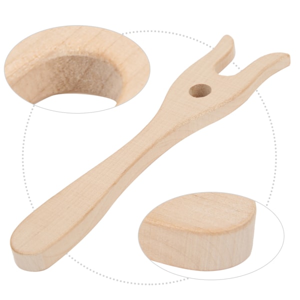 2PCS Multifunktion DIY Stickning Verktyg Trä Bok Stickning Gaffel Liten Öga Nål