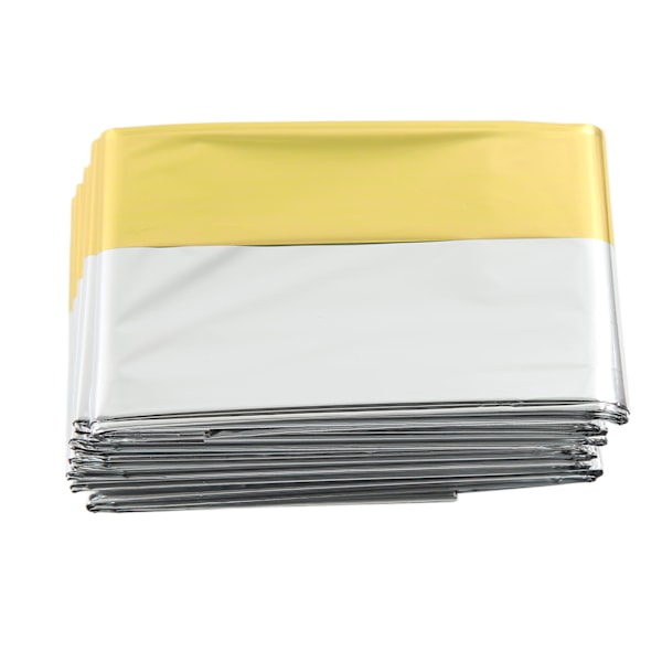 3PCS Nödfiltar Nödfiltar Guld Silver 2 Färg Reflekterande Termisk Filt Vattentät Nödsovsäckar 160x210cm