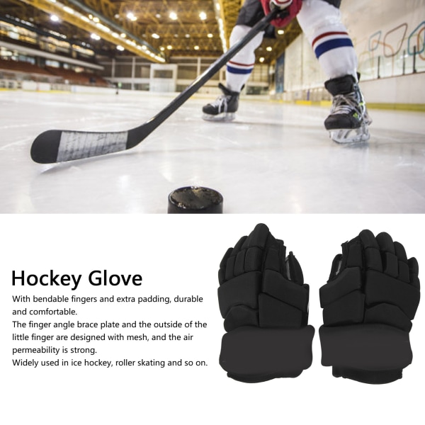 Hockeyspillerhanske Hockey bøybare fingerbeskyttelseshansker for ishockey Innebandy Roller Hockey 9 Inch