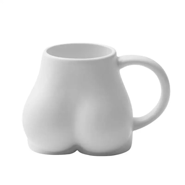 Keramisk Numse Krus Numse Krus Kaffekop Sjov Tekop 300ml Numse Keramisk Kaffekrus Balde Krus Kop til Kaffe Mælk Te WHITE