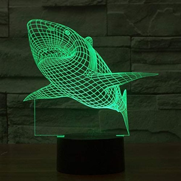 3D Natlampe 9'' Lampe Touch-Switch LED 7 Farver Dekor/Indo
