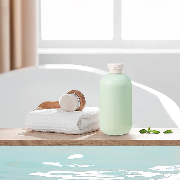 2 st 200 ml klämflaskor med snäpplock – påfyllningsbara resebehållare i plast för krämer, lotion, schampo och balsam