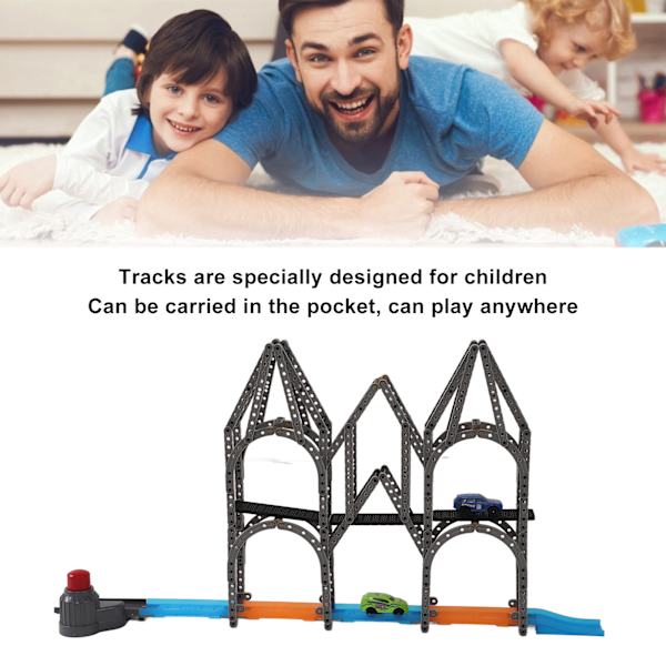 298PCS DIY Samlet Katapult Skinne Bil Racetrack Byggeklodser Udstødningsbil Legetøj