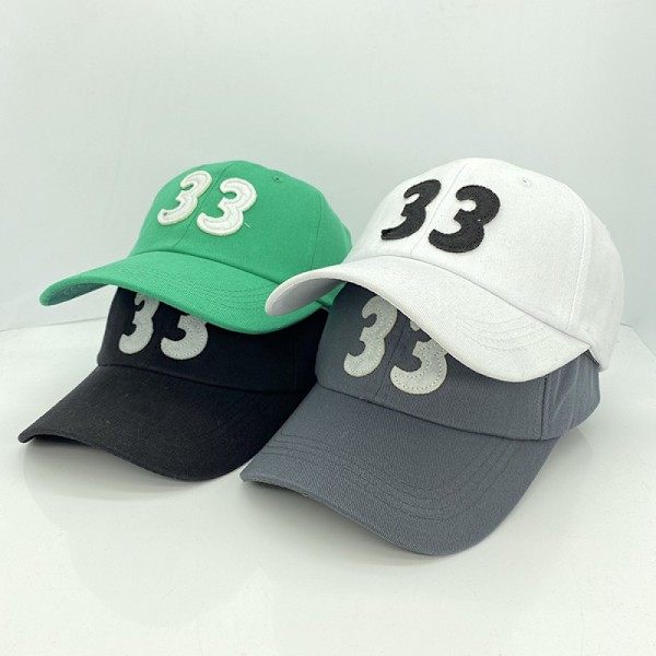 Hatt nummer 33 Justerbar Baseballkeps för män och kvinnor Dark Gray