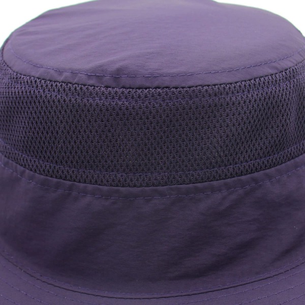Hatt för män Solhatt UPF 50+ Bred Brätte Bucket Hat Vindtät Fiske Purple