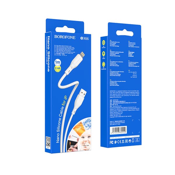 Borofone BX66 silikoni PD -latauskaapeli Applelle, nopea