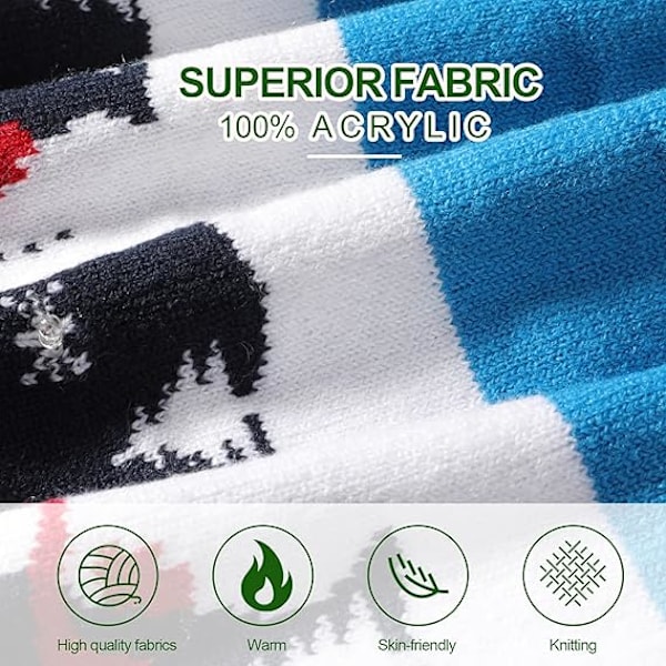 LED-upplyst mössa, stickad beanie med färgglada LED-lampor, överraskande julklapp, semester- och födelsedagspresent till barn, pojkar och flickor