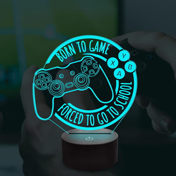 Gamepad Lampe, Anywin Spillekonsol Natlampe 3D Illusion lam