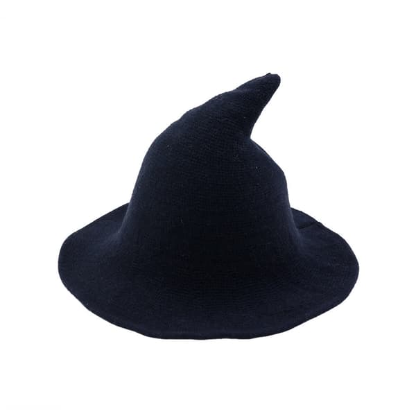 Hatt för kvinnor, häxhatt, stickad fleecehatt för Halloween